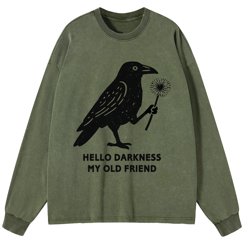 Tokyo-Tiger My Old Friend The Crow Washed Long Sleeve T-Shirt