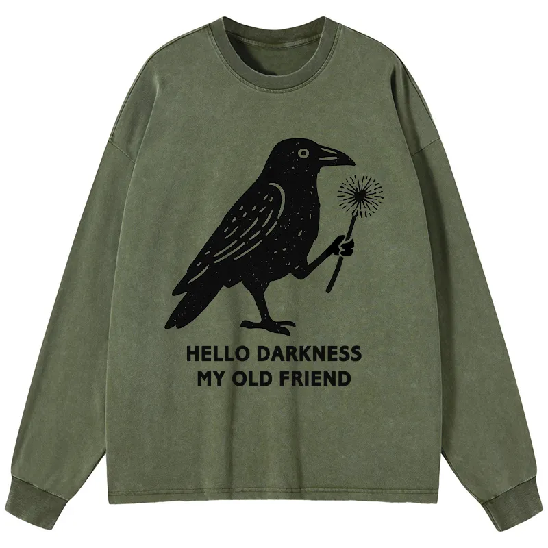 Tokyo-Tiger My Old Friend The Crow Washed Long Sleeve T-Shirt