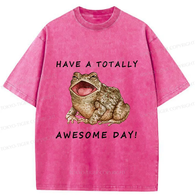 Tokyo-Tiger Toad Is Very Happy Washed T-Shirt