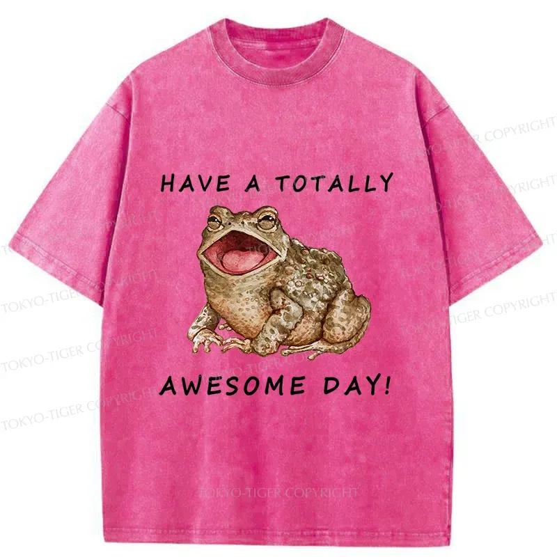 Tokyo-Tiger Toad Is Very Happy Washed T-Shirt
