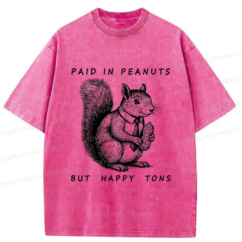 Tokyo-Tiger Working Squirrel Washed T-Shirt