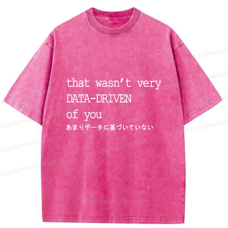 Tokyo-Tiger Funny Data-driven Washed T-Shirt