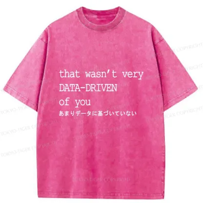 Tokyo-Tiger Funny Data-driven Washed T-Shirt