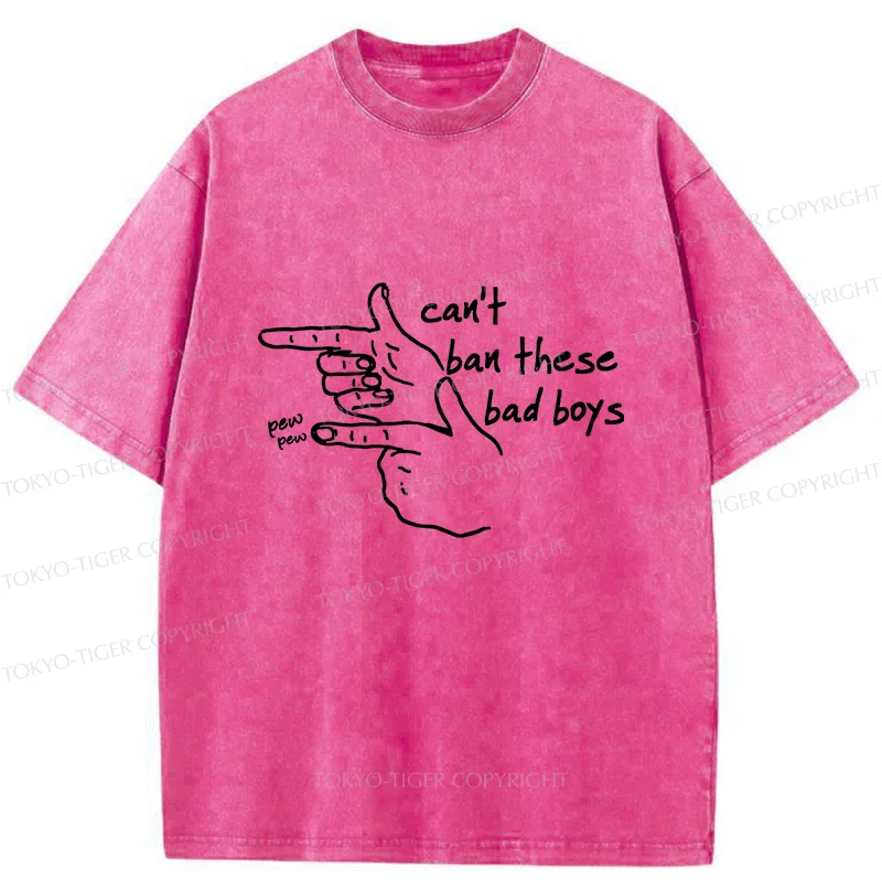 Tokyo-Tiger Funny Gestures Washed T-Shirt