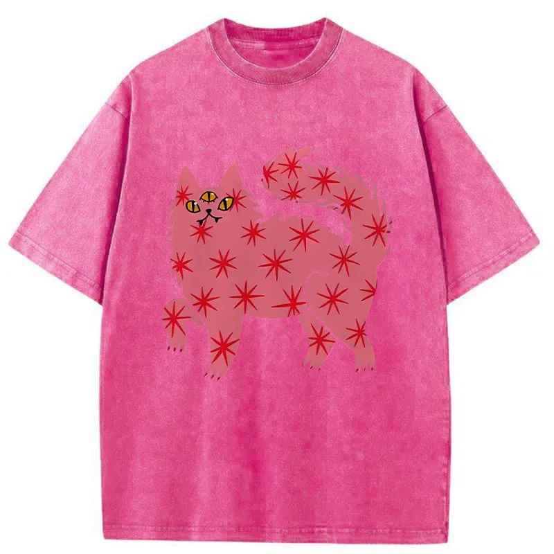 Tokyo-Tiger Cute And Mysterious Cat Washed T-Shirt