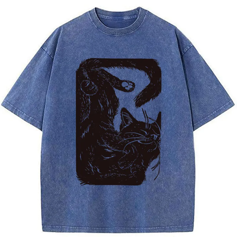 Tokyo-Tiger Funny Gestures Washed T-Shirt Sale