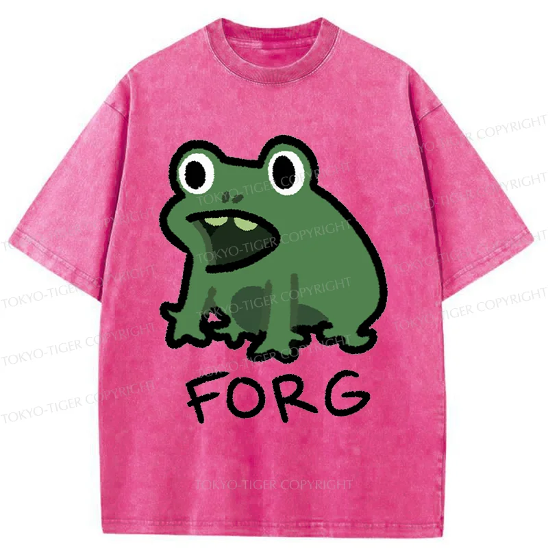 Tokyo-Tiger Funny Forg Japan Washed T-Shirt