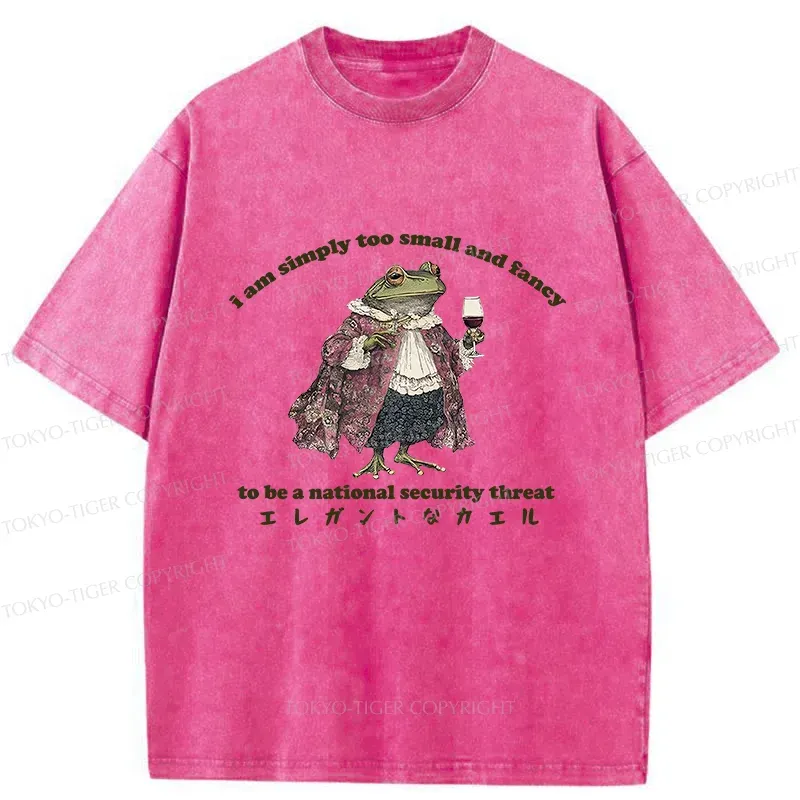 Tokyo-Tiger Elegant Frog Washed T-Shirt