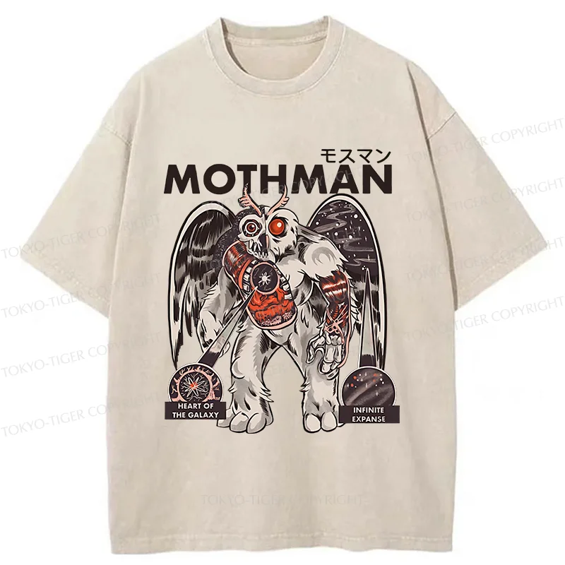 Tokyo-Tiger Mothman Anatomy Diagram Washed T-Shirt