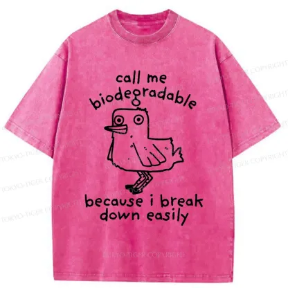 Tokyo-Tiger Emotionally Broken Duck Washed T-Shirt