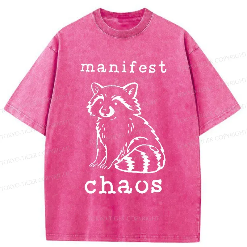 Tokyo-Tiger Manifest Chaos Raccoon Washed T-Shirt
