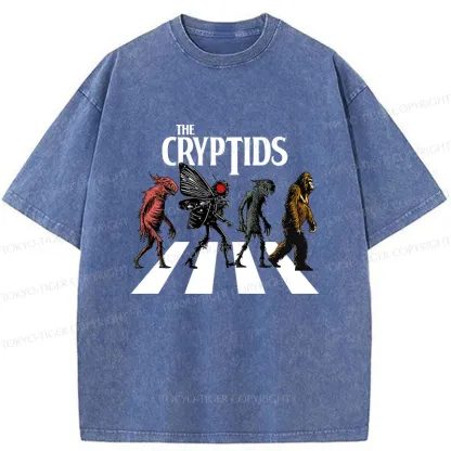 Tokyo-Tiger Monsters Crossing The Road Washed T-Shirt