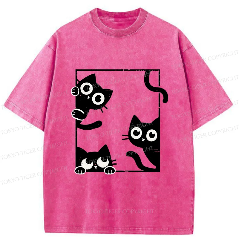 Tokyo-Tiger Looking At Your Cats Washed T-Shirt