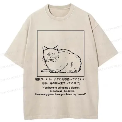 Tokyo-Tiger Cat Instructs Owner Washed T-Shirt