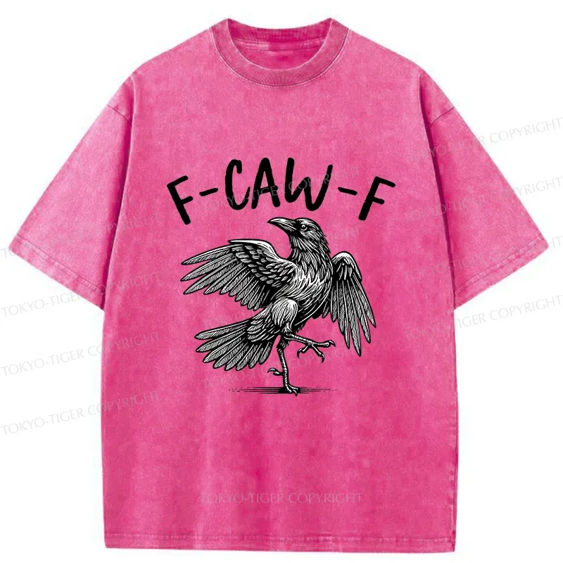 Tokyo-Tiger Crow's Cry Funny Washed T-Shirt