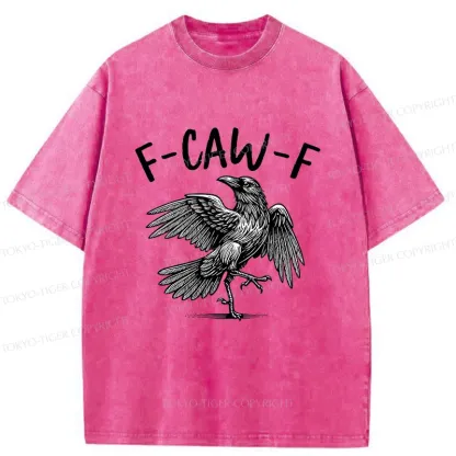Tokyo-Tiger Crow's Cry Funny Washed T-Shirt