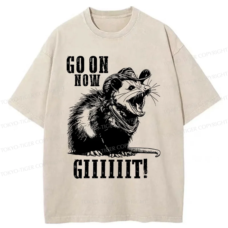 Tokyo-Tiger Surprised Possum Washed T-Shirt