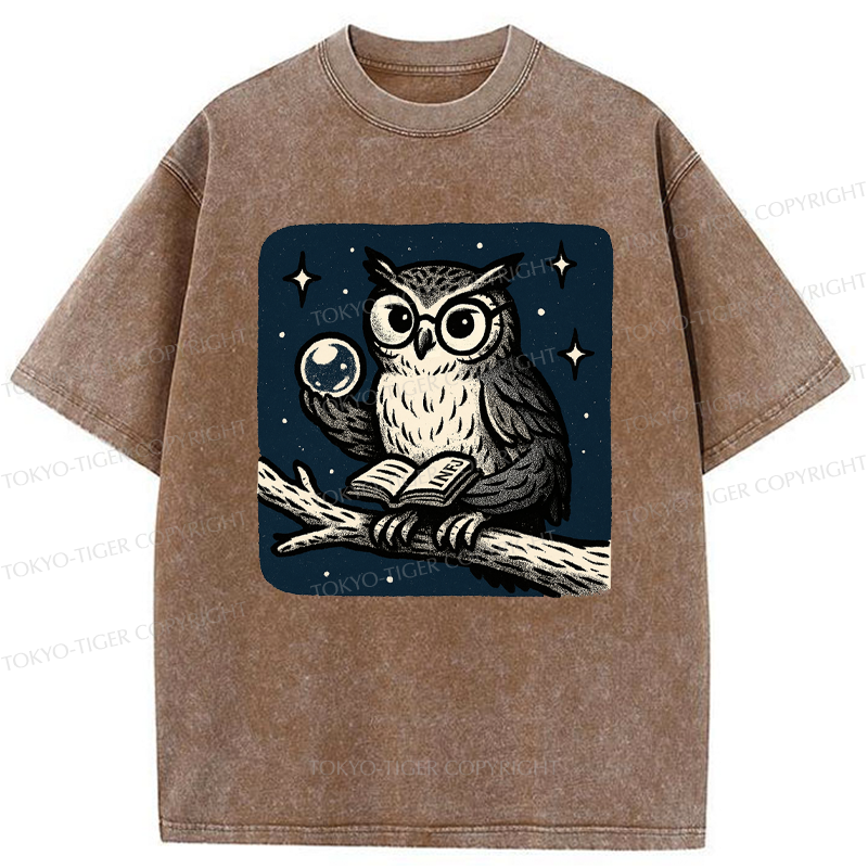 Tokyo-Tiger INFJ Owl Washed T-Shirt