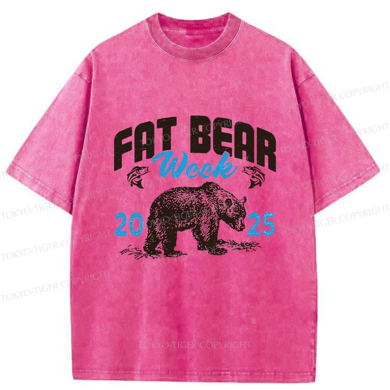 Tokyo-Tiger Fat Bear Week Washed T-Shirt
