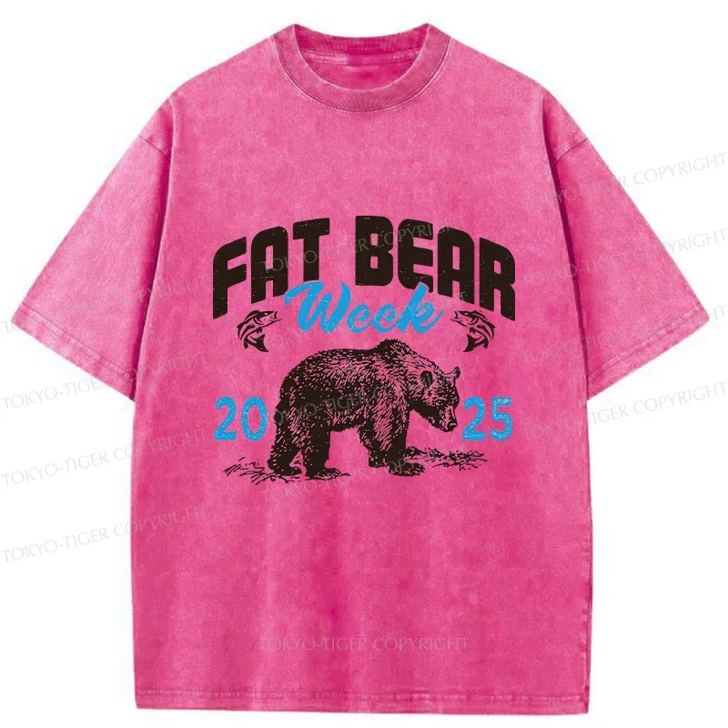 Tokyo-Tiger Fat Bear Week Washed T-Shirt