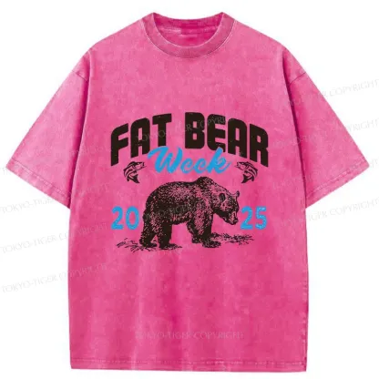 Tokyo-Tiger Fat Bear Week Washed T-Shirt