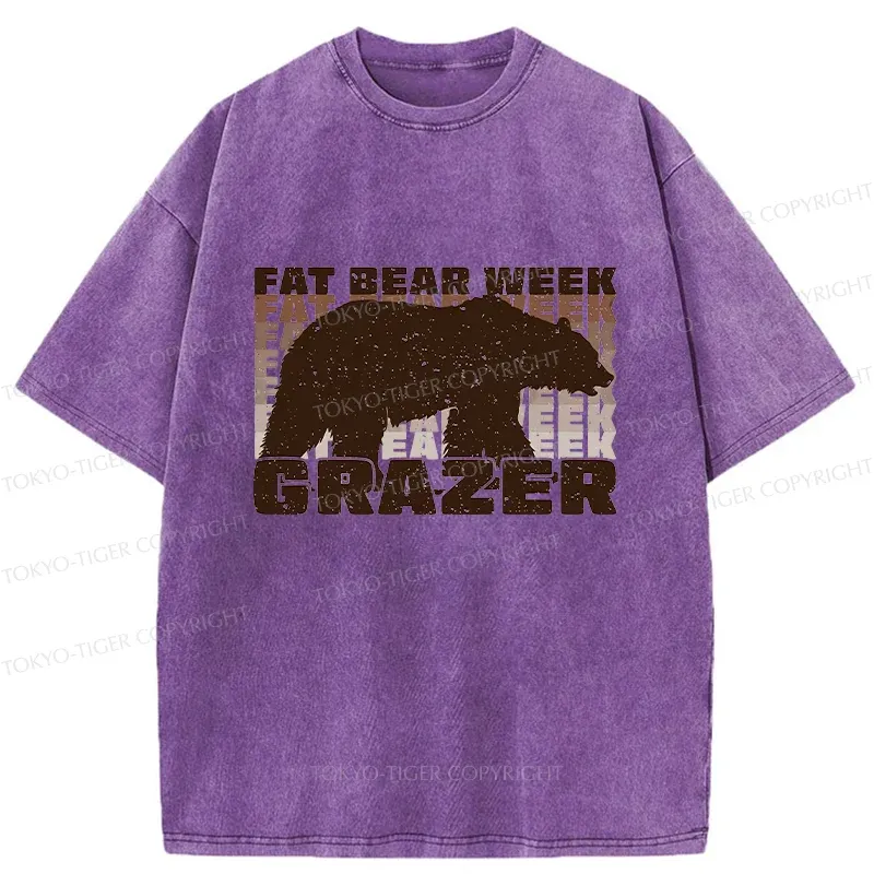 Tokyo-Tiger Grazer Animal Funny Washed T-Shirt