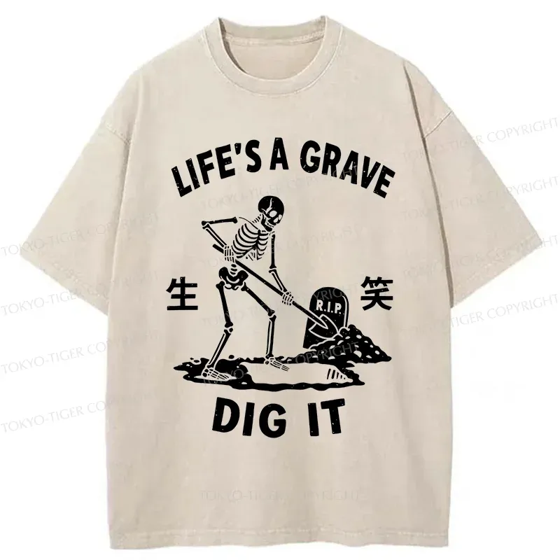 Tokyo-Tiger Digging Graves Washed T-Shirt