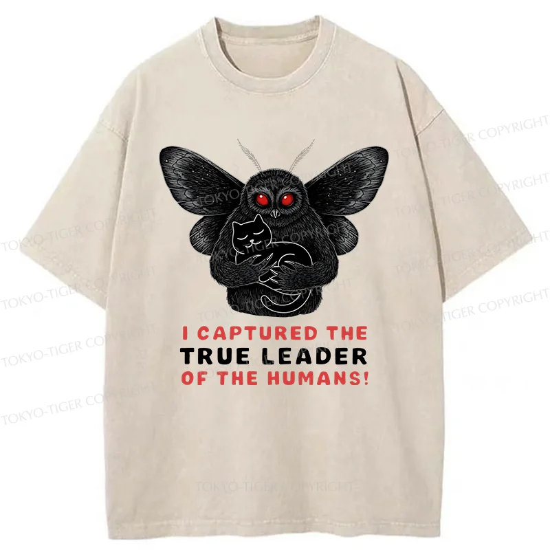 Tokyo-Tiger Mothman Catches Cat Washed T-Shirt