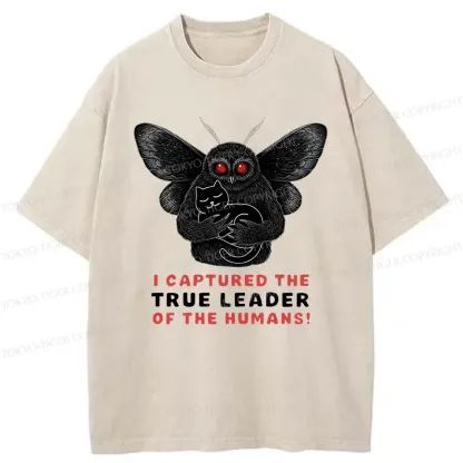 Tokyo-Tiger Mothman Catches Cat Washed T-Shirt