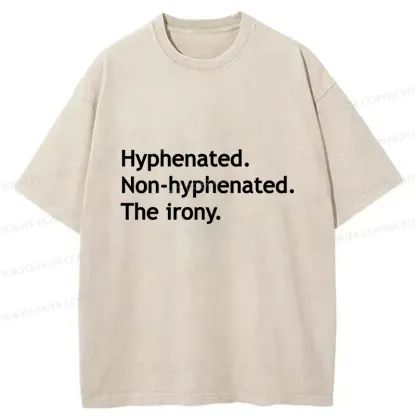 Tokyo-Tiger Hyphenated Funny Washed T-Shirt
