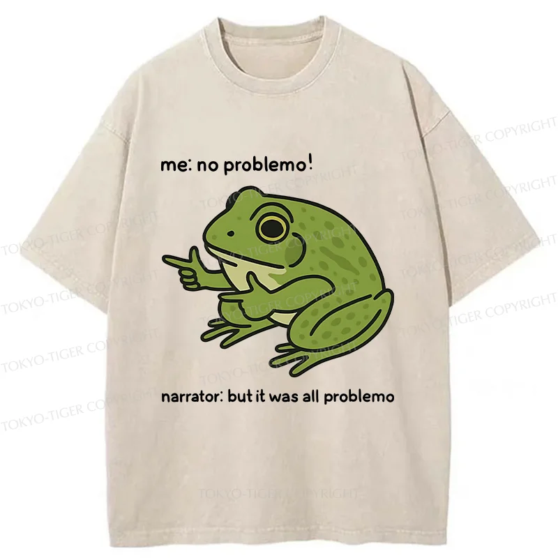 Tokyo-Tiger Stupid Frog Meme Washed T-Shirt