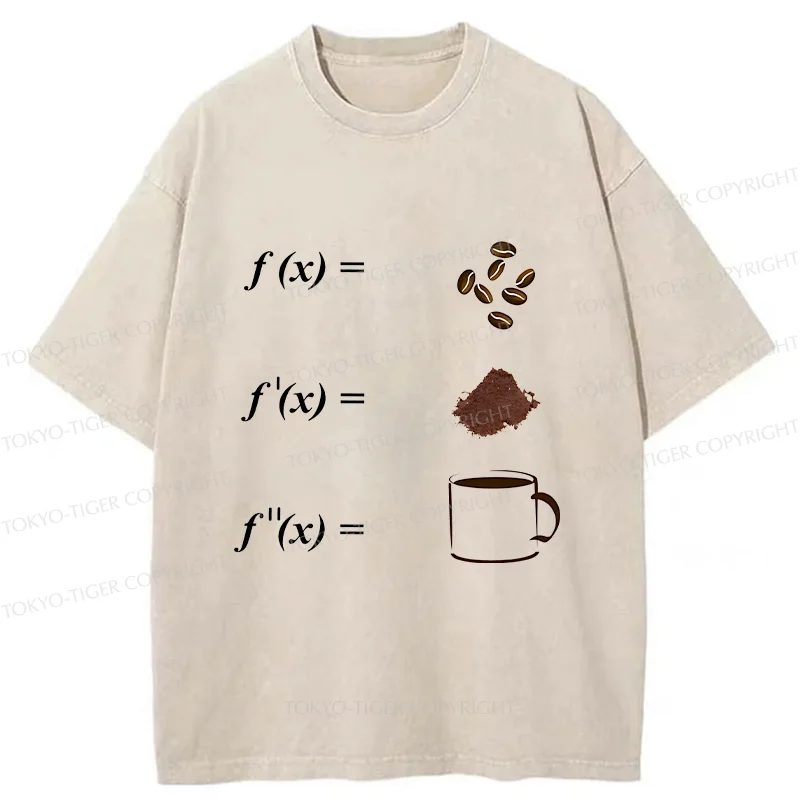 Tokyo-Tiger Coffee Bean Formula Washed T-Shirt