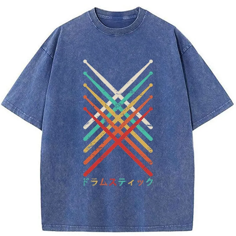Tokyo-Tiger Japanese Drumsticks Washed T-Shirt