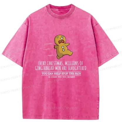 Tokyo-Tiger Gingerbread Man Disaster Washed T-Shirt