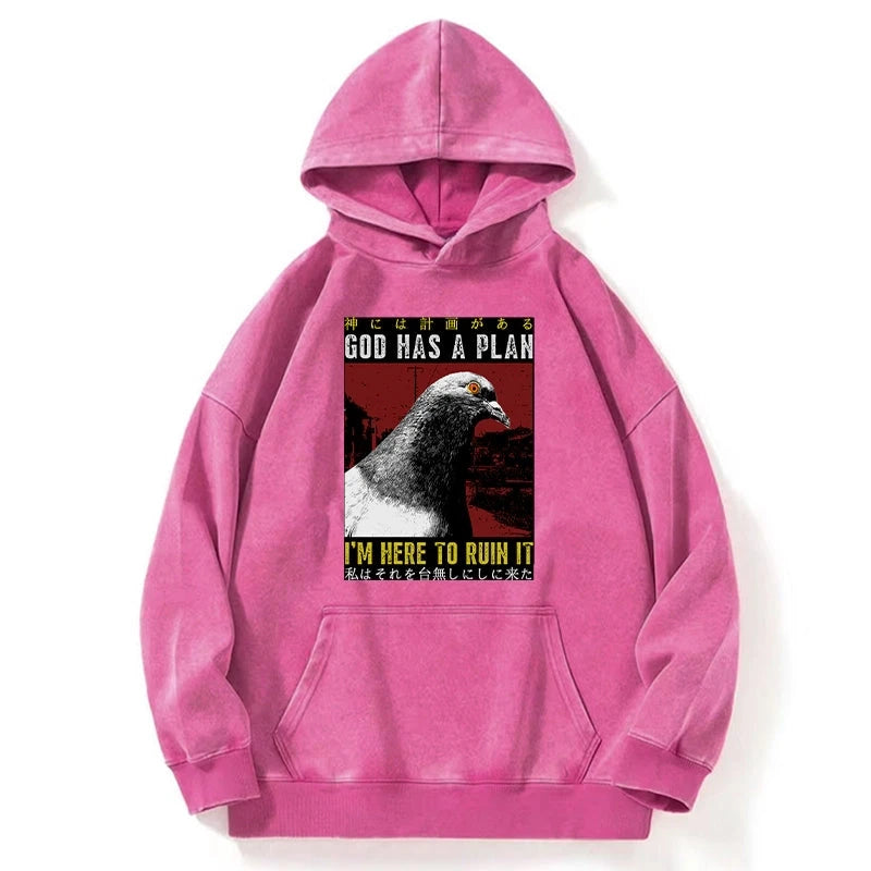 Tokyo-Tiger Pigeons That Want To Break The Plan Washed Hoodie