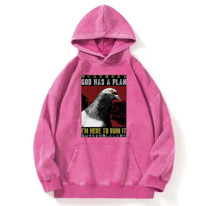 Tokyo-Tiger Pigeons That Want To Break The Plan Washed Hoodie