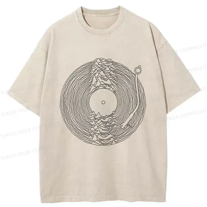 Tokyo-Tiger Record Player Japanese Washed T-Shirt