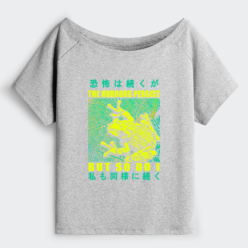 Tokyo-Tiger The Horrors Persist Frog Off Shoulder T-Shirt