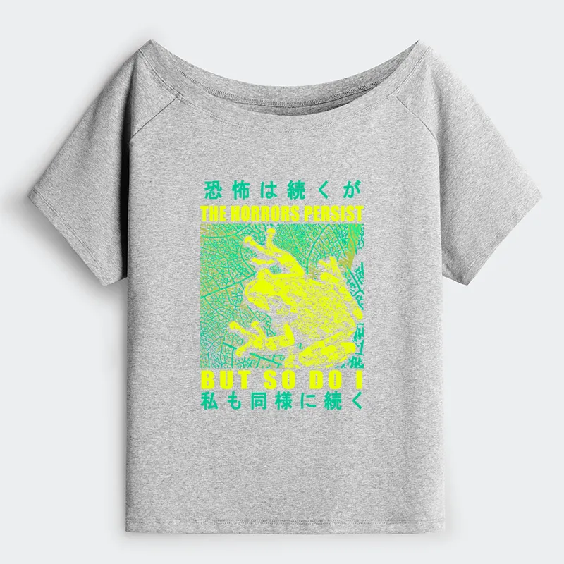 Tokyo-Tiger The Horrors Persist Frog Off Shoulder T-Shirt