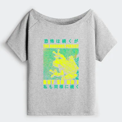 Tokyo-Tiger The Horrors Persist Frog Off Shoulder T-Shirt