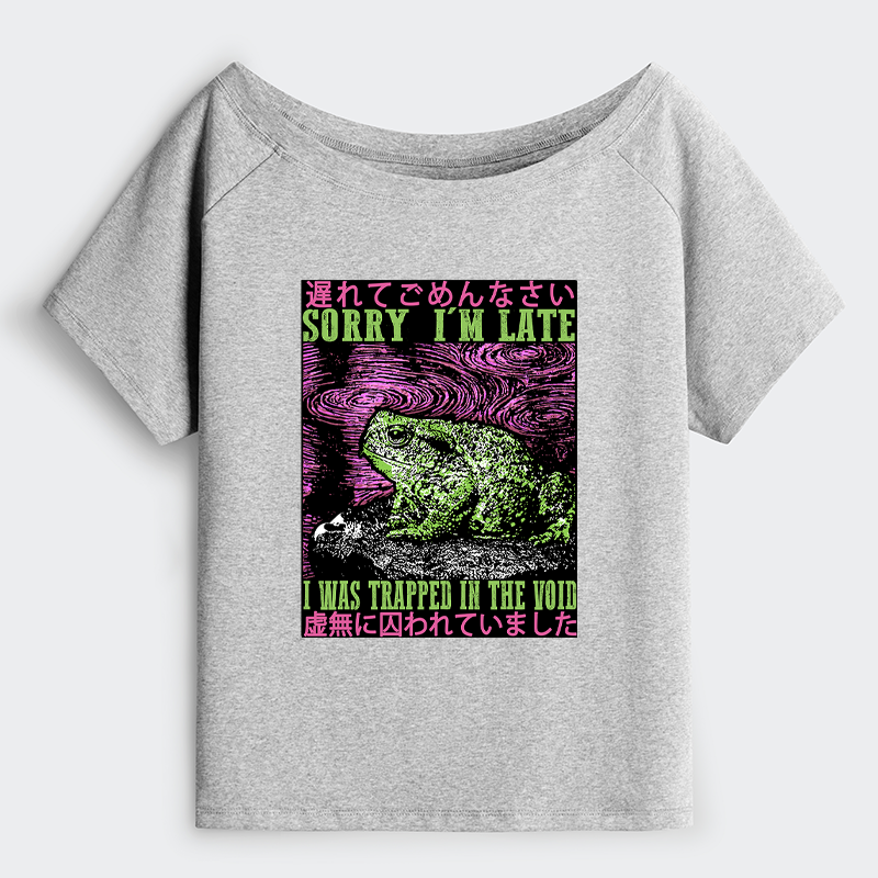 Tokyo-Tiger Frogs Trapped In The Void Off Shoulder T-Shirt