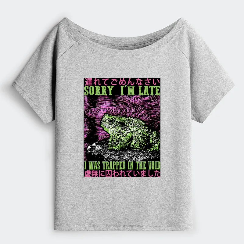 Tokyo-Tiger Frogs Trapped In The Void Off Shoulder T-Shirt