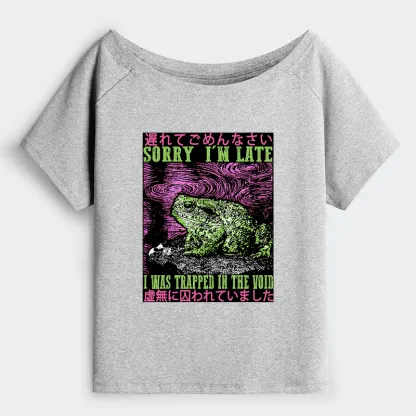 Tokyo-Tiger Frogs Trapped In The Void Off Shoulder T-Shirt