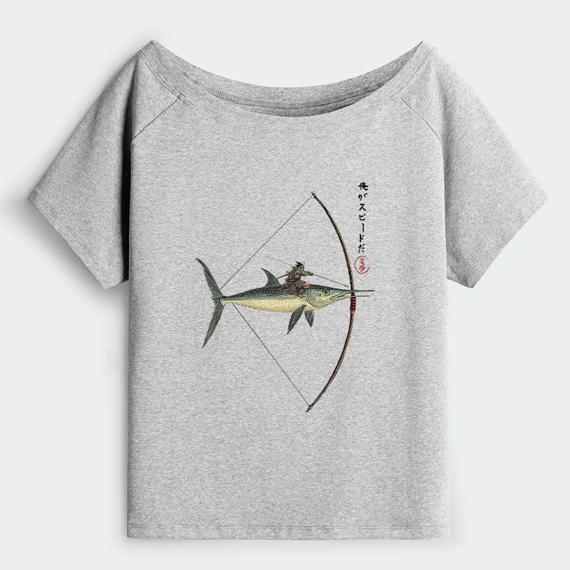 Tokyo-Tiger I Am Speed Off Shoulder T-Shirt