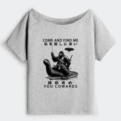 Tokyo-Tiger Can You Find Us Off Shoulder T-Shirt