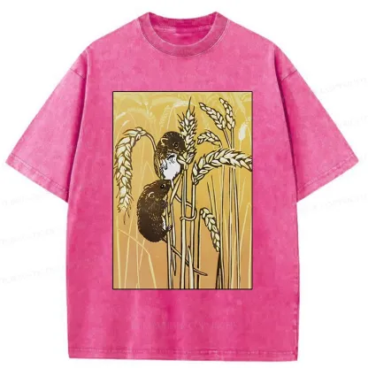 Tokyo-Tiger Rats Steal Rice Washed T-Shirt