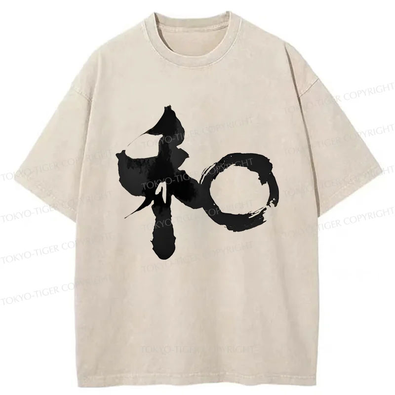 Tokyo-Tiger Peace Kanji Washed T-Shirt