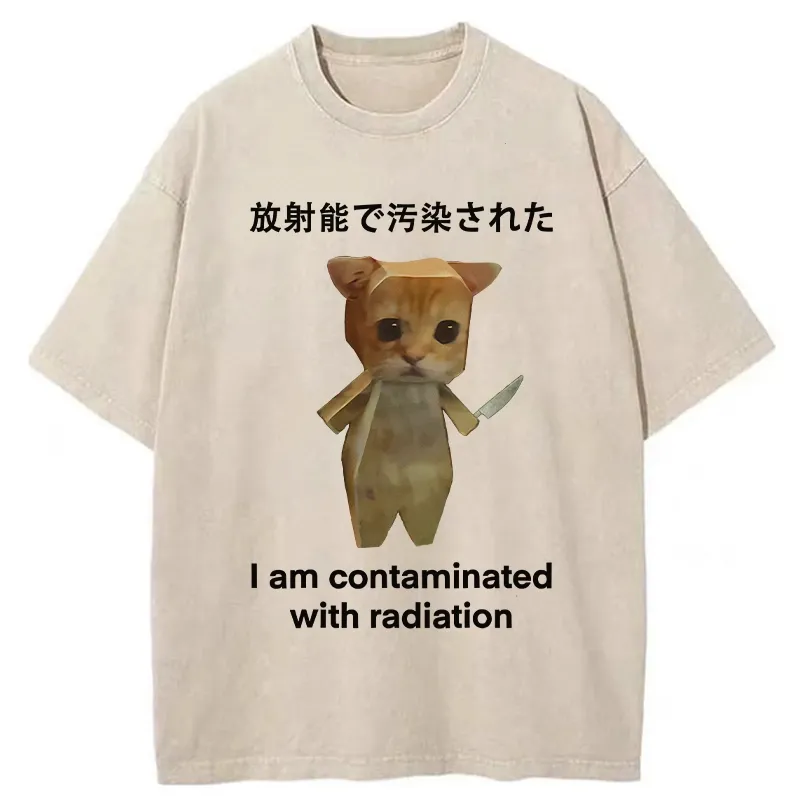 Tokyo-Tiger Kitten Contaminated By Radiation Washed T-Shirt