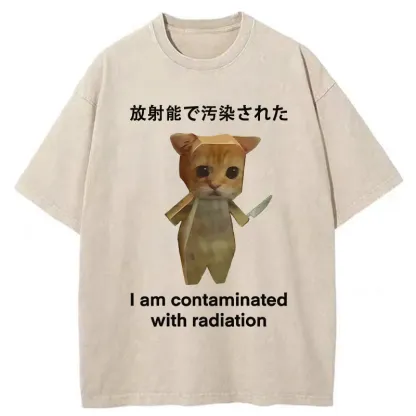 Tokyo-Tiger Kitten Contaminated By Radiation Washed T-Shirt