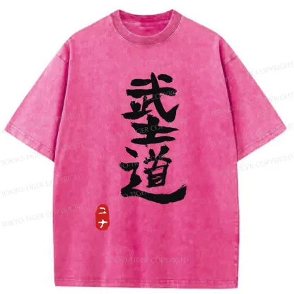 Tokyo-Tiger Bushido Kanji Washed T-Shirt